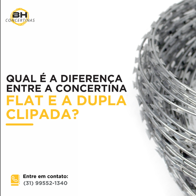 Qual é a diferença entre a Concertina Flat e a Dupla Clipada
